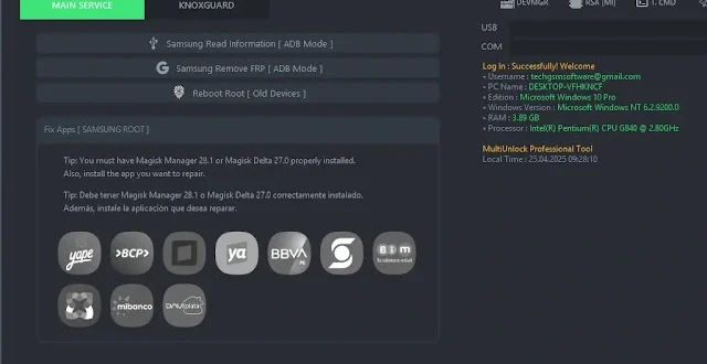 MultiUnlock Tool